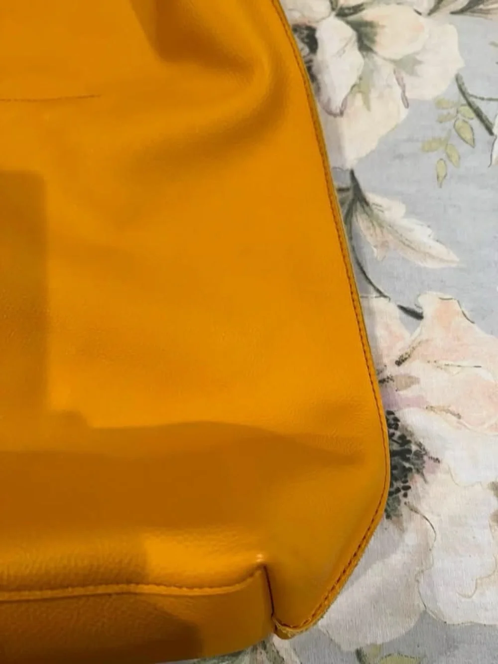 Yellow Hobo Tote with Black Braided Handles